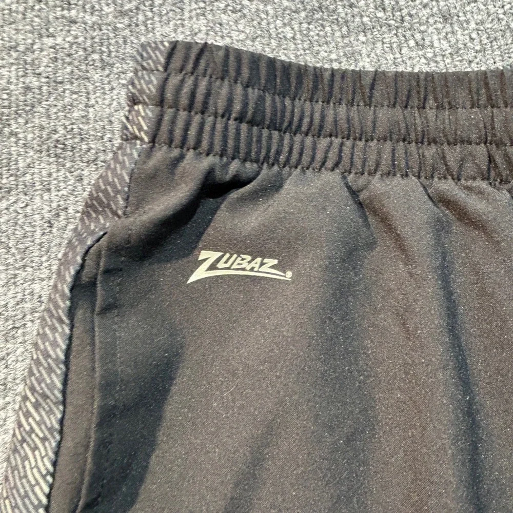 Zubaz Detroit Baseball Shorts Mens Large Black Athletic Training Gym Shorts L